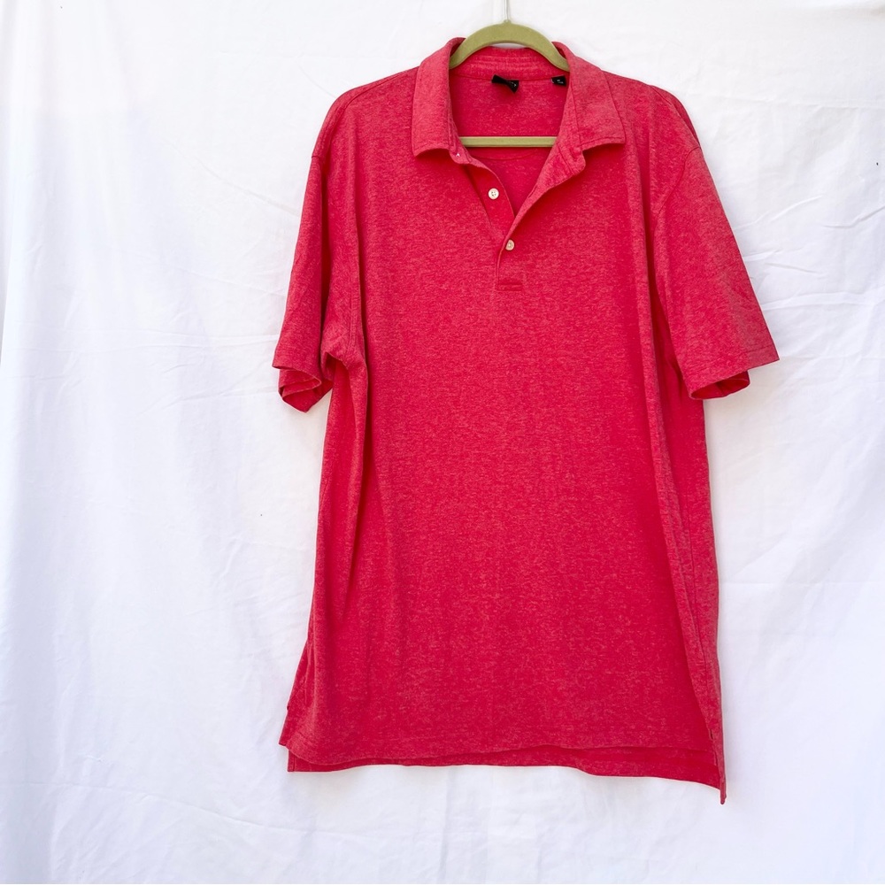 DUNNING GOLF | XL RED SHORT SLEEVE SOFT COTTON COOLMAX POLO COLLARED SHIRT